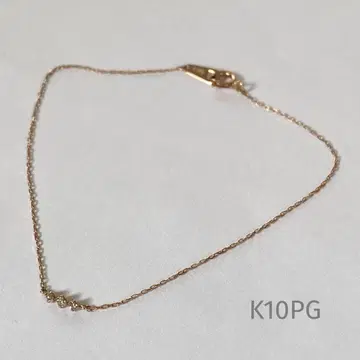 K10PG 다이아몬드 3개 팔찌