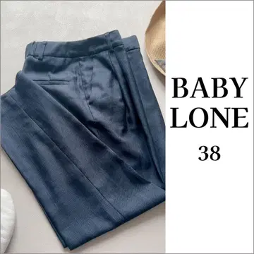 양호 BABYLONE 테이퍼드 팬츠 네이비 38 M 턱이 있는 수트