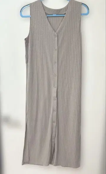 슬리브리스 롱 원피스 베이지