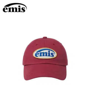 emis 자수 로고 빨간색 캡