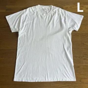 70s 80s USA제 jockey 무지 티셔츠 화이트 TALL MAN