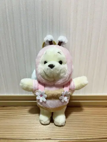푸우 봉제 인형 키링 키체인 핑크 HONEY DAY