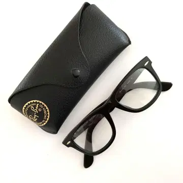 새상품급 Ray-Ban 웨이퍼러 블랙 클리어 RB 2140 케이스 포함