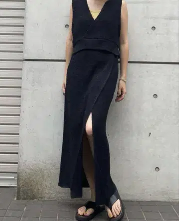 SeaRoomlynn PAPER KNIT WRAP 스커트