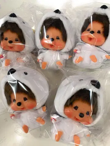 몬치치 지역 한정 홋카이도 시마연가 마스코트 체인 봉제 인형 5개