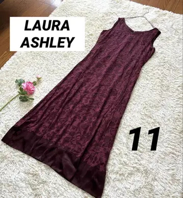 LAURA ASHLEY 꽃무늬 롱 원피스 슬리브리스 실크 혼방 11호