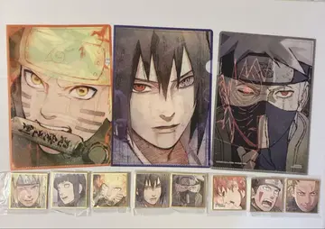 NARUTO 돌풍전 나루토 콩 가샤 색지 미니 클리어 파일 사스케 외
