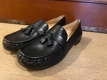 블랙 가죽 태슬 모카신 양가죽 블랙 23cm