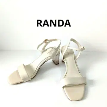 RANDA 란다 클리어 힐 샌들 L 사이즈 라이트 베이지 L 사이즈