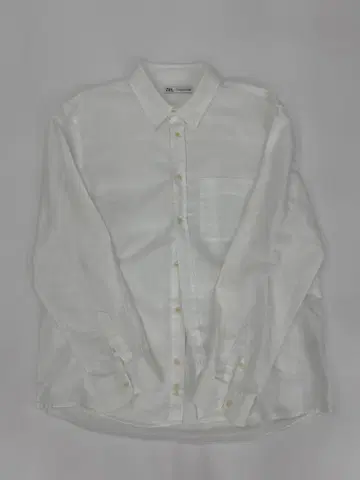 자라(ZARA) 린넨 혼방 긴팔 화이트 셔츠