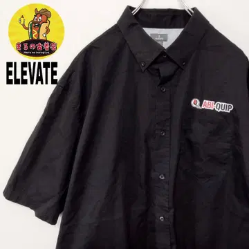 usa 구제 의류 ELEVATE 반팔 워크 셔츠 2XL 블랙