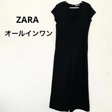 자라 ZARA 올인원 점프 수트 프렌치 슬리브 블랙 검정