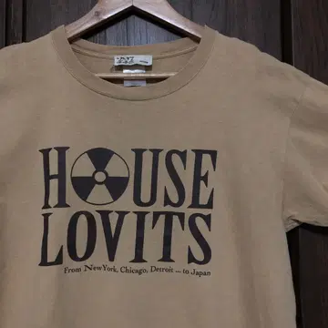 RHYTHM HOUSE LOVITS 티셔츠 L 베이지 클럽 DJ