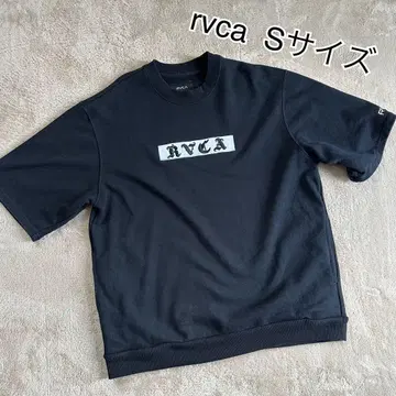 rvca 블랙 반팔 트레이닝복, 자수, 포켓 S 사이즈