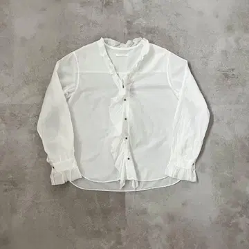 24SS GALERIE VIE 갤러리 바이 인도 코튼 프릴 셔츠