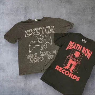 DEATH ROW RECORDS/레드 제플린 티셔츠 세트 판매