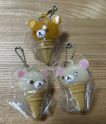 리락쿠마 아이스크림 모양 키링 3세트