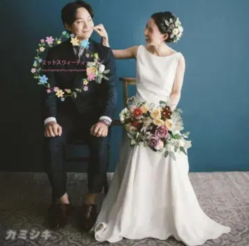 화이트 웨딩 드레스 심플 [사진 웨딩]