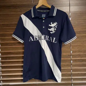 새상품급 Admiral 어드미럴 골프 피케 셔츠 L 네이비 A3
