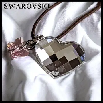 SWAROVSKI 코드 목걸이 하트 버터플라이 핑크 크리스탈