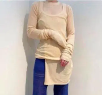 변형 리브 컷 티셔츠 미디엄 medium