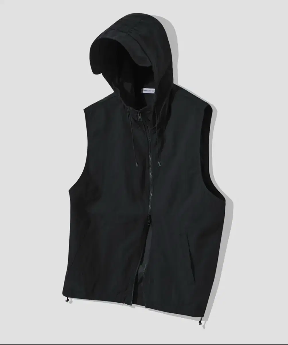 Slow Record House Nylon Hood Vest Zip-Up Vest