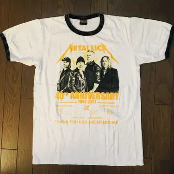 메탈리카 METALLICA L 링거 밴드 티셔츠 락 티셔츠