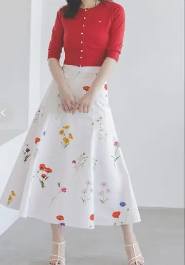 플레어 프린트 스커트 snidel