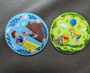 디즈니 자수 캔뱃지 백설공주 곰돌이 푸