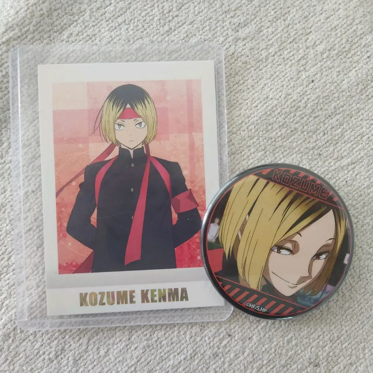 Haikyu Kozume Kenma Cheer Squad PASH Card & Can Badge