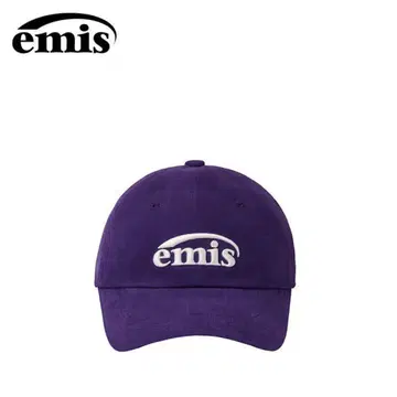 emis 보라색 로고 자수 캡