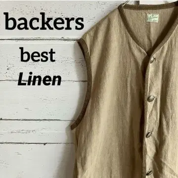 Backers/백커스 코튼 린넨 티롤리안 베스트 프리 사이즈
