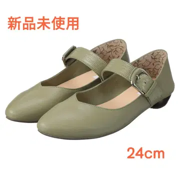 히메키 시프 가죽 벨트 디자인 2웨이 펌프스 24cm