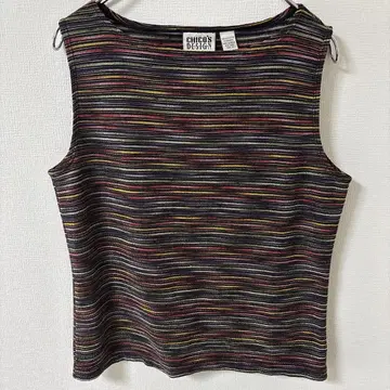 90s usa CHICO'S DESIGN 슬리브리스 상의 빈티지