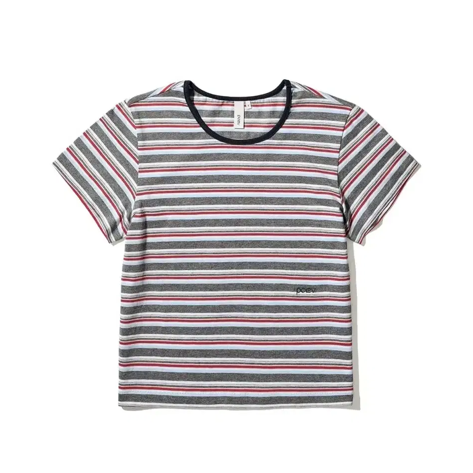 韓国人気ブランド[BAUF] 3 BUTTON ANGEL SLIM FIT T-SHIRT Bauf 3-Button Angel Slim Fit T-Shirt [Stripe Gray] on