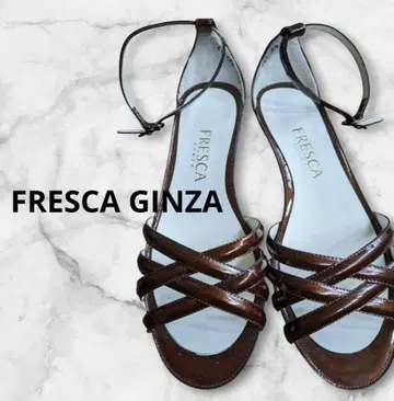 FRESCA GINZA 브라운 샌들 23.5cm 일본제