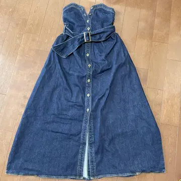 AMERI VINTAGE 데님 롱 원피스