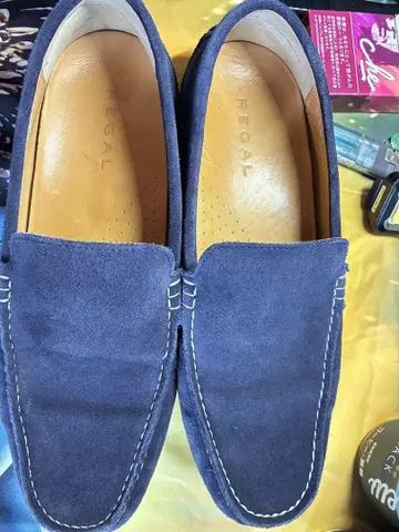 REGAL 스웨이드 슬립온 26.5cm 네이비
