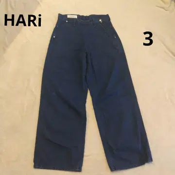 HARi 와이드 데님 하이 웨스트 사이즈 조절 가능 저널 스탠다드 랙스