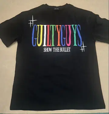 guiltyguys 티셔츠 사이즈 M 로고 컬러풀