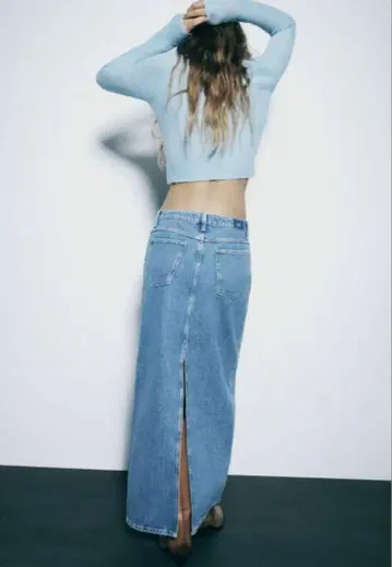 ZARA 자라 데님 스커트 더블 슬릿