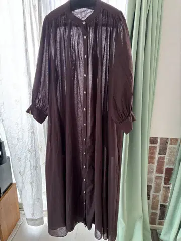 다크 브라운 셔츠 원피스 112-95134
