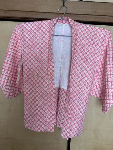 앤티크 짜기 염색 겉옷 핑크