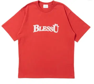 BlessU 로고 티셔츠 레드