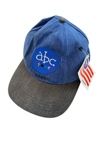 미사용 90년대 ABC STORES 기업 제품 자수 로고 투톤