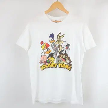 LOONEY TUNES 애니메이션 캐릭터 프린트 티셔츠 구제 의류 M