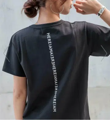 [ HEREIAM ] 접촉 냉감/미러 로고 컴팩트 TEE