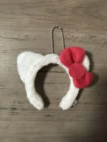 산리오 고양이 귀 머리띠 리본 포함
