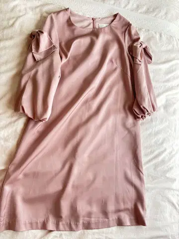 tocco closet 핑크 벌룬 슬리브 원피스