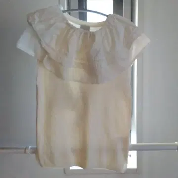 메종 에 쉘 프릴 츠키노 슬리브리스 니트 풀오버